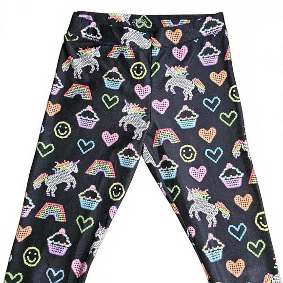 Justice Unicorn & Rainbow Leggings - Size 16 - Picture 1 of 3